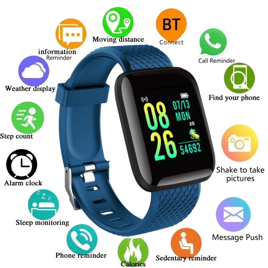 Health Wellness Bracelet - スポーツスマートウォッチフィットネスブレスレット音楽制御女性男性スマート腕時計 Android Bluetooth デジタル時計目覚まし時計天気