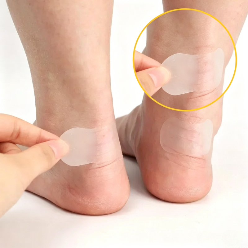 Detox Foot Patch - 耐摩耗性、水ぶくれ防止、目に見えないジェルヒールプロテクター、粘着クッションパッチ、男女兼用ウォーキングシューズアクセサリー、フットケアステッカー