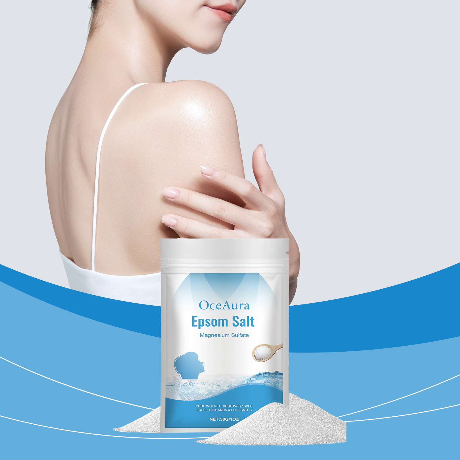 Bath Salts Magnesium - エプソムソルト 硫酸マグネシウム 保湿 角質除去 純粋な天然成分 足