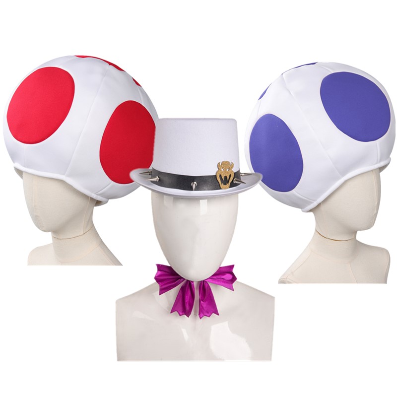Health & Wellness Unlimited - ロールプレイ男性ボーイズキノピオコスプレキノピオ帽子クッパキャップブラザーズ 2 ファンタジアキノピオ帽子ハロウィンカーニバルコスチュームアクセサリー
