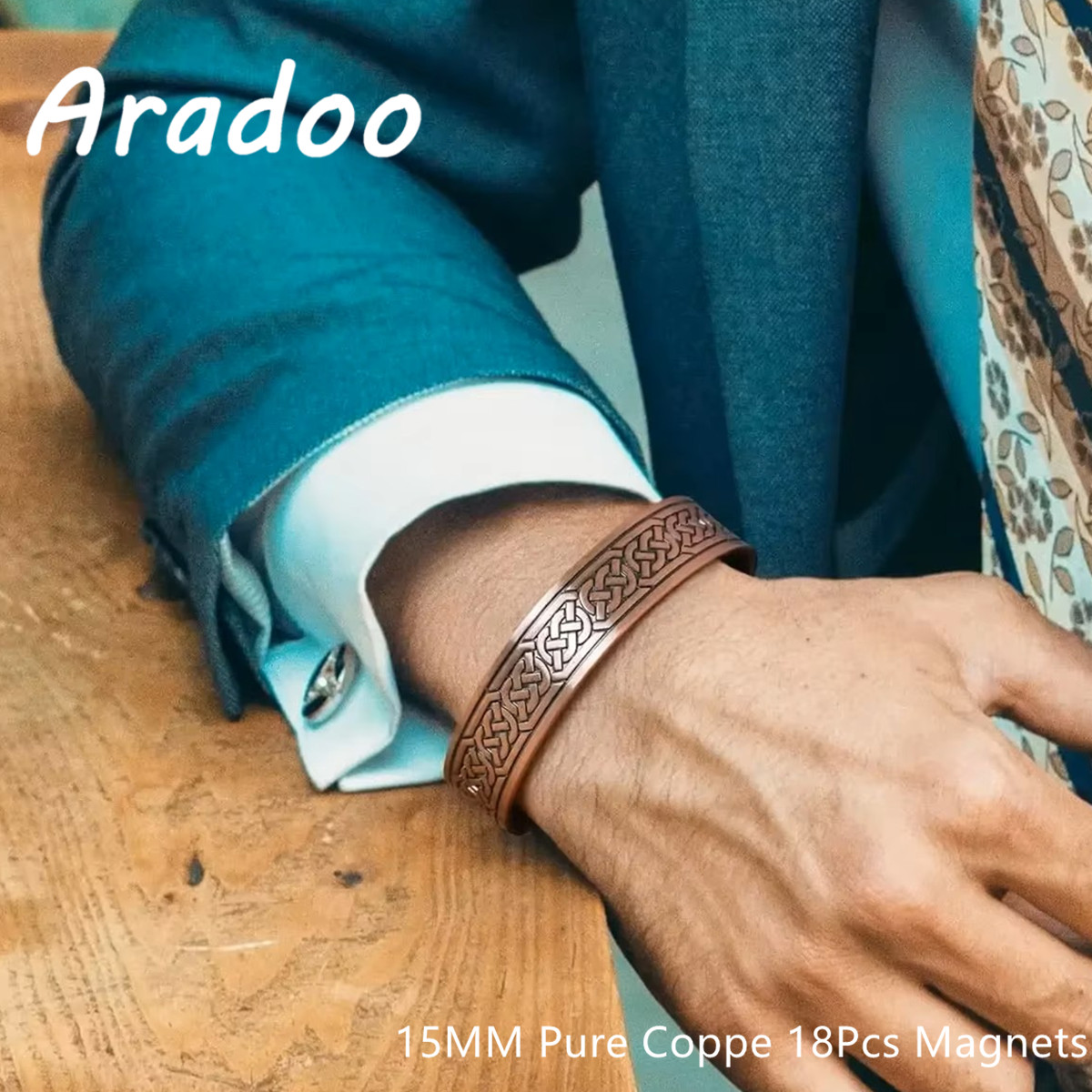 Therapy Health And Wellness - ARADOO ヴィンテージ純銅磁気ブレスレット 3500 ガウスネオジム治療カフバングル健康ジュエリーギフトビジネスウェルネス