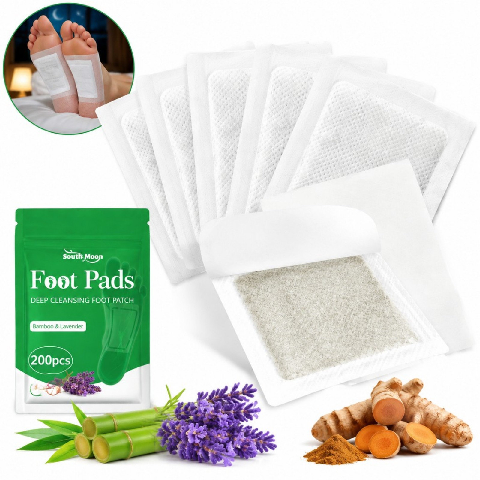 Detox Foot Patch - 12/36/60/120枚入り ウコンフットケアパッチ 穏やかな保湿効果 足の改善 睡眠促進 ボディデトックス