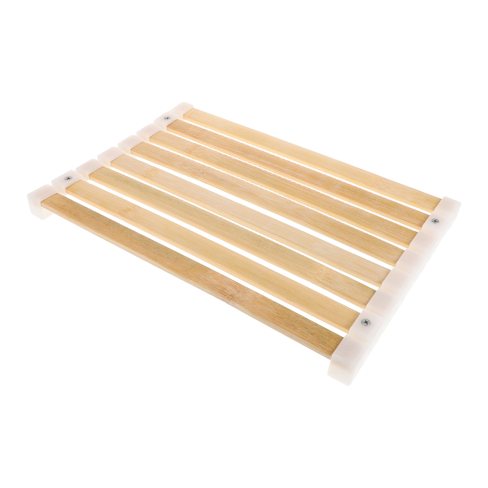 Bamboo Bath Mat - 竹製サウナ用座布団。手作りで、高温に強く、浴室や床に敷くのに適した滑り止め加工が施され、速乾性があります。