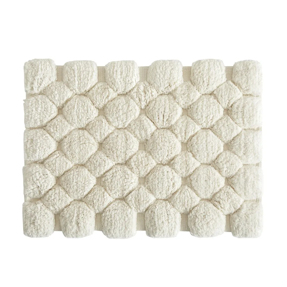 アイボリー コットンバスラグ2点セット – 40x60cm& - Bamboo Bath Mat のレビューと価格