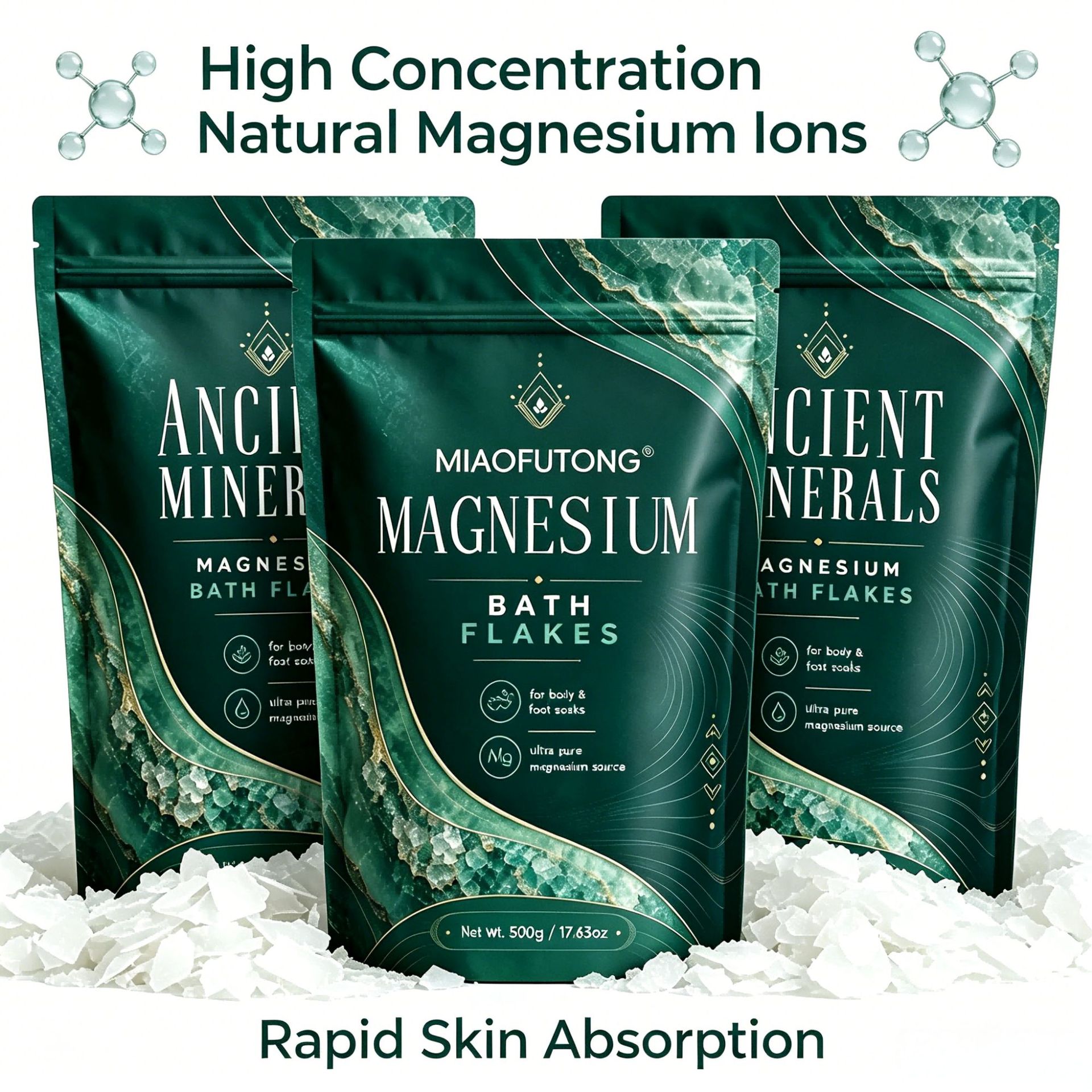 ミネラルマグネシウムバスソルト 500g、疲労回復に、浸け置 - Bath Salts Magnesium のレビューと価格