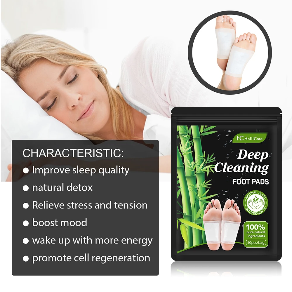 10 ピース/バッグデトックスフットパッチよもぎ竹炭睡眠改善 - Detox Foot Patch のレビューと価格