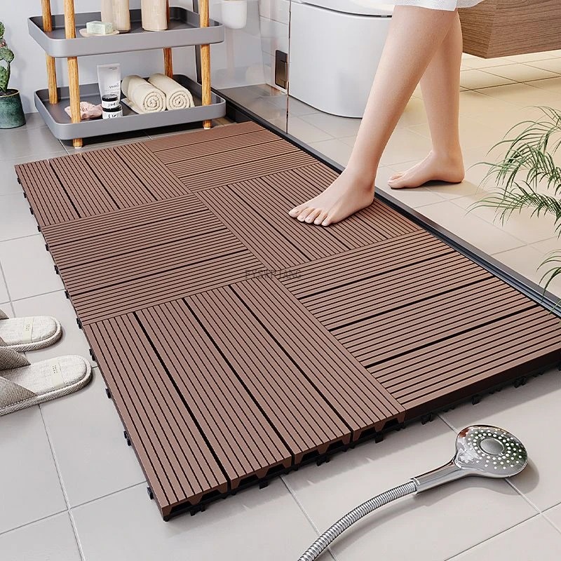 模擬生態木製スプライシングパッド防湿高齢者妊婦用転倒防止フロ - Bamboo Bath Mat のレビューと価格