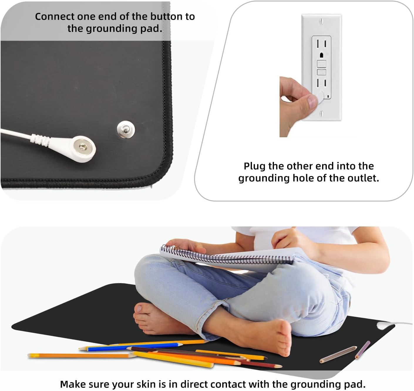 40X60CM 接地マット 接地コード付き 睡眠エネルギー改 - Therapy Health And Wellness のレビューと価格