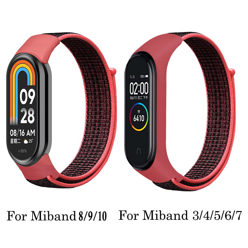 Mi Band 8 9 10用ナイロンブレスレット、スポーツ - Health Wellness Bracelet のレビューと価格