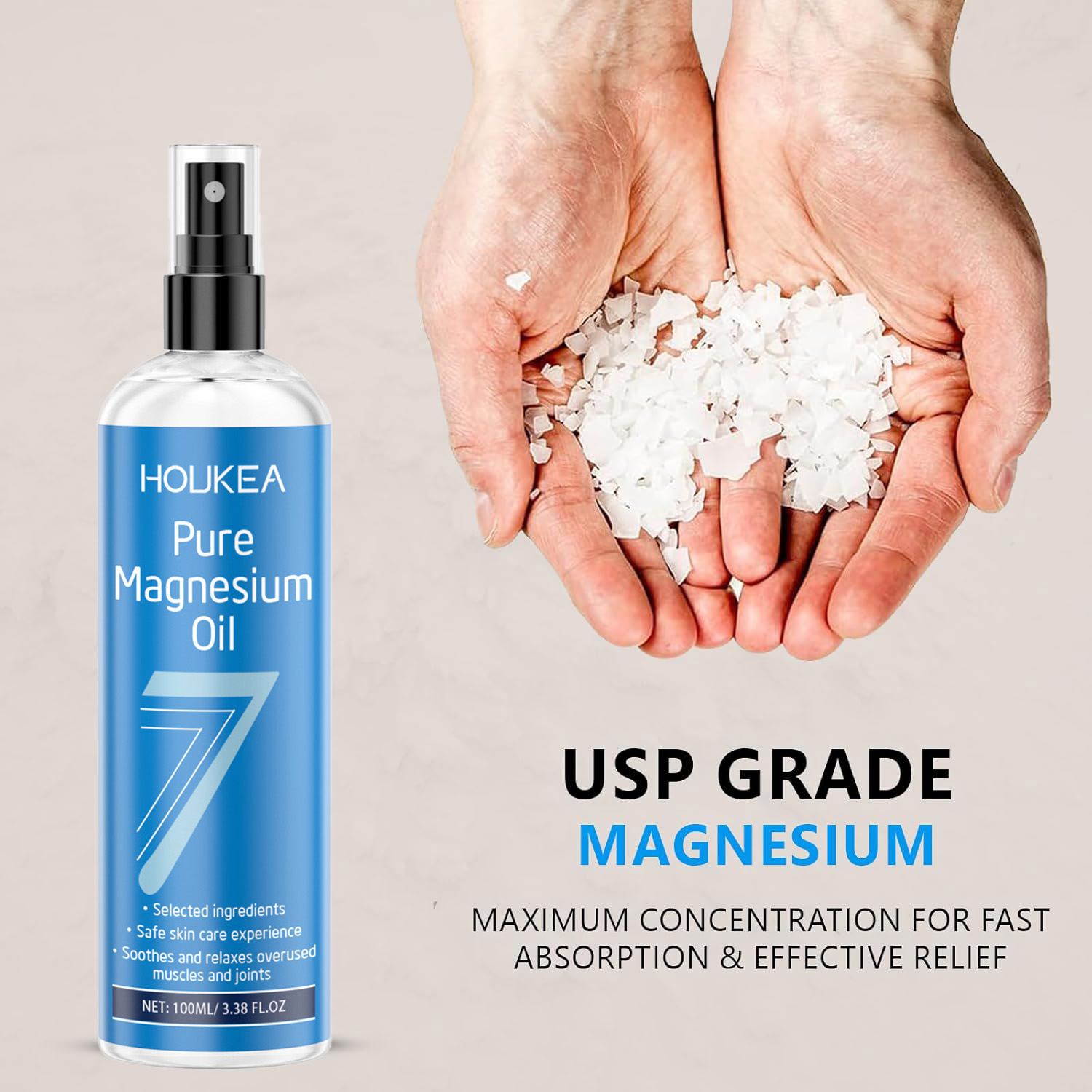 純マグネシウムオイルスプレー - USPグレードの塩化マグネ - Bath Salts Magnesium のレビューと価格