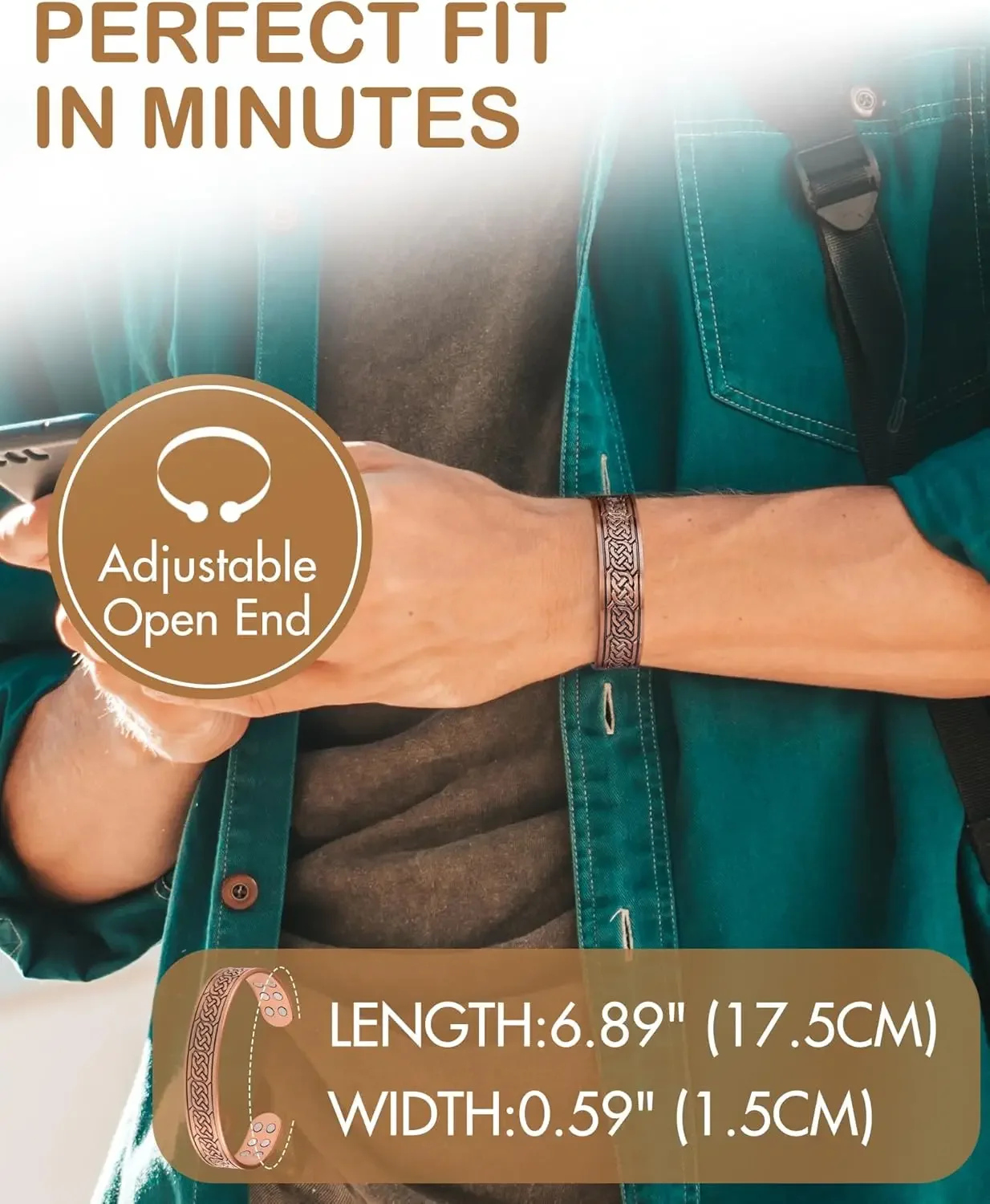 ARADOO ヴィンテージ純銅磁気ブレスレット 3500 ガ - Therapy Health And Wellness のレビューと価格