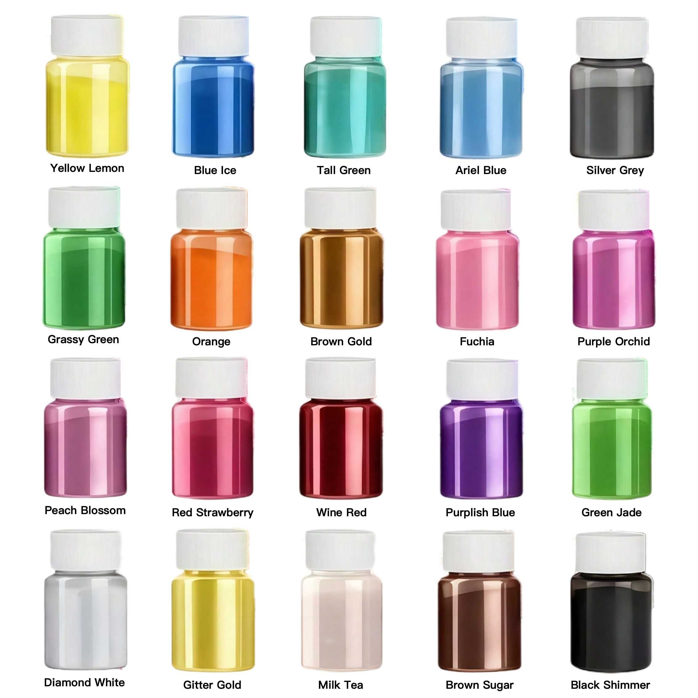 20色、20ml入り。エポキシ樹脂用マグネシウムパウダー。メ - Bath Salts Magnesium のレビューと価格